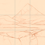 Sepia sketch with grid