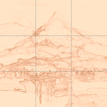 Sepia sketch with grid