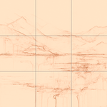 Sepia sketch with grid