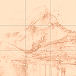 Sepia sketch with grid