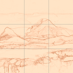 Sepia sketch with grid