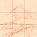 Sepia sketch with grid