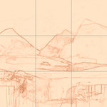 Sepia sketch with grid