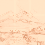 Sepia sketch with grid