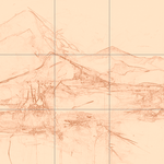 Sepia sketch with grid