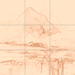 Sepia sketch with grid