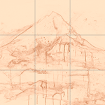 Sepia sketch with grid