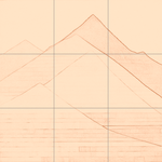 Sepia sketch with grid