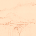 Sepia sketch with grid