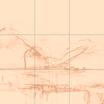 Sepia sketch with grid