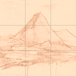 Sepia sketch with grid