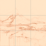 Sepia sketch with grid