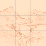 Sepia sketch with grid