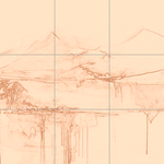 Sepia sketch with grid