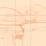 Sepia sketch with grid