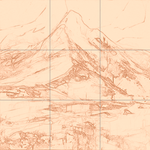 Sepia sketch with grid