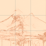 Sepia sketch with grid