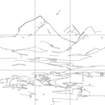 Line drawing with grid