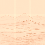 Sepia sketch with grid