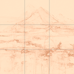 Sepia sketch with grid