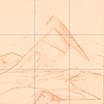 Sepia sketch with grid