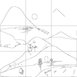 Line drawing with grid