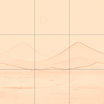 Sepia sketch with grid