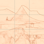 Sepia sketch with grid