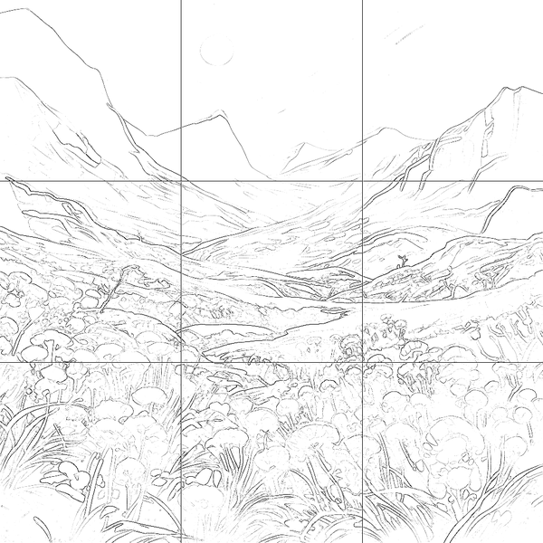 Sketch with grid