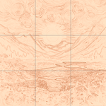 Sepia sketch with grid