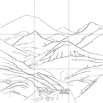 Line drawing with grid