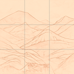 Sepia sketch with grid