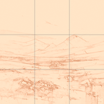 Sepia sketch with grid