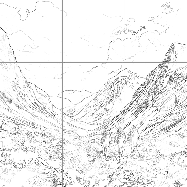 Sketch with grid