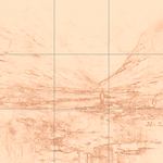 Sepia sketch with grid