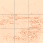 Sepia sketch with grid