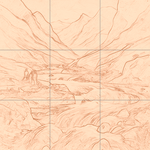 Sepia sketch with grid