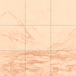 Sepia sketch with grid