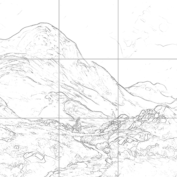 Sketch with grid