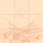 Sepia sketch with grid