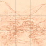 Sepia sketch with grid