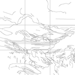 Line drawing with grid