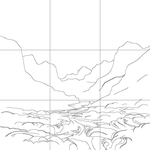 Line drawing with grid