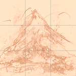 Sepia sketch with grid