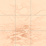 Sepia sketch with grid