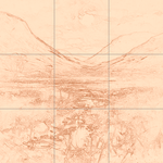 Sepia sketch with grid