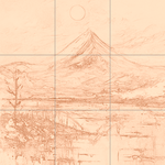 Sepia sketch with grid