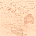 Sepia sketch with grid