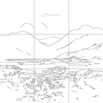 Line drawing with grid