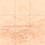 Sepia sketch with grid